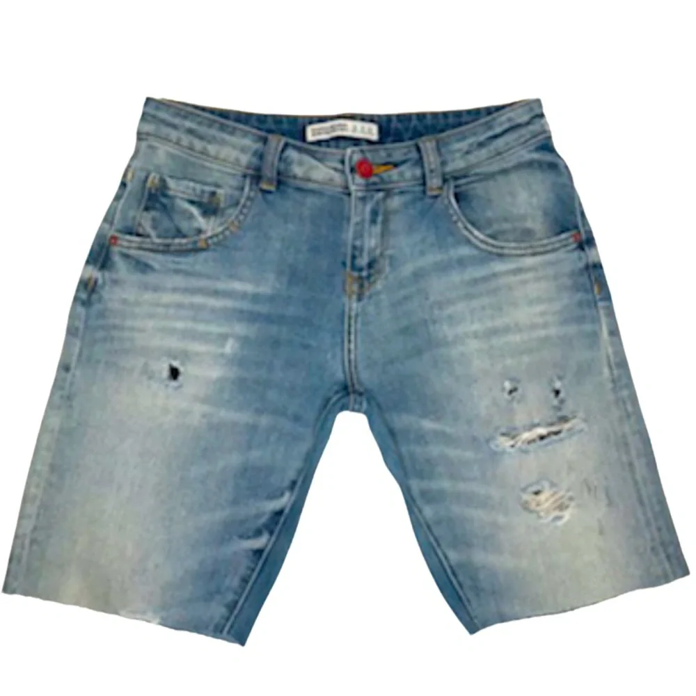 Zara Basic Premium Crafted Distressed Jean Shorts - 00 - Picture 1 of 12
